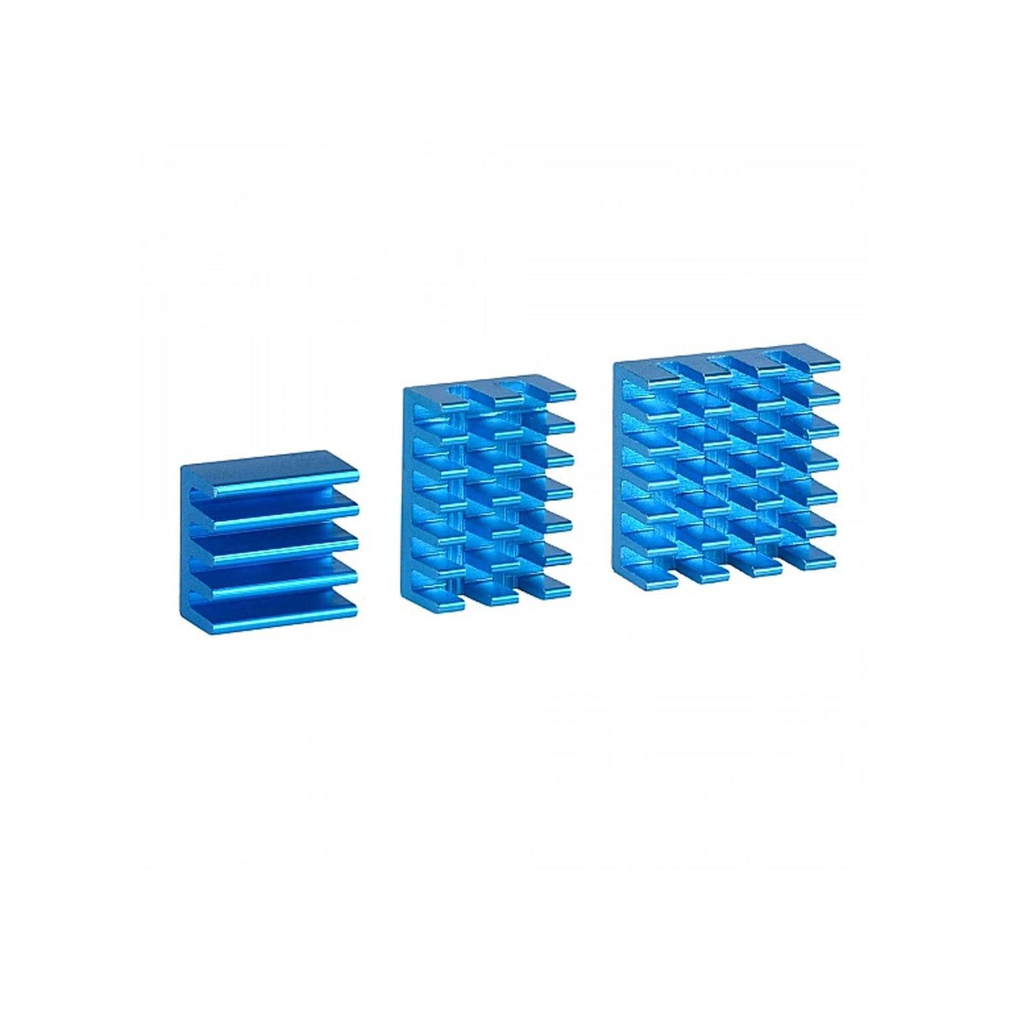 Raspberry Pi 4 Heat Sink - Pack of 3 - Blue