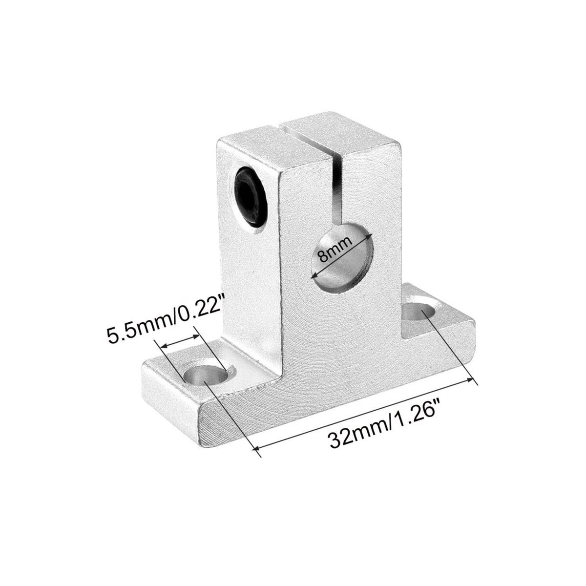 Sk8 Rails SK8 8mm Aluminum Linear Rod Support Rail Shaft Support Guide Motion ...