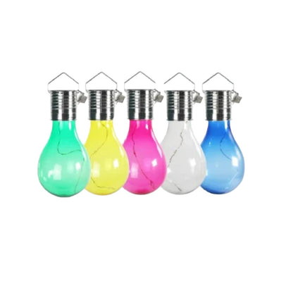 Solar Colourful LED Light Bulbs Outdoor Solar Lights Waterproof Solar Lights For Camping Trips Hanging Globe Solar Lights for Home Decor Solar Lamp Bulbs for Garden Paths Energy-Efficient Solar Lights For Yard Illumination, Pack Of 1-  RS2717