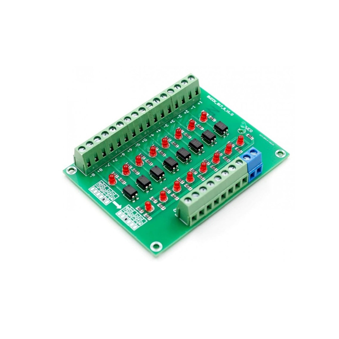 8 Channel 24V To 5V Optocoupler Isolation Module PLC Signal Level Voltage Conversion Board - RS2753 - REES52