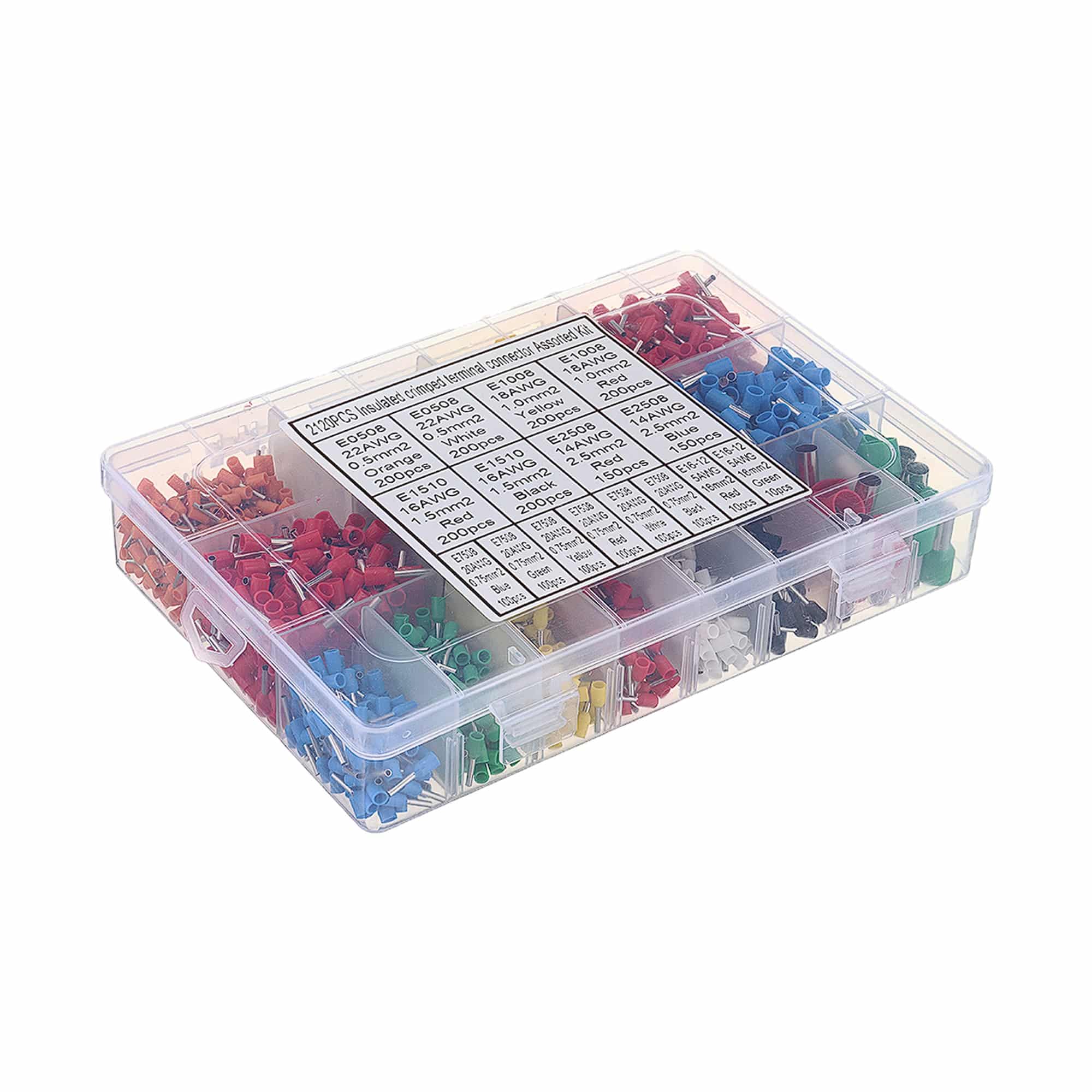 Cable Pin Kit Assorted Terminal Kit 2120pcs Insulated Cord Pin End – REES52