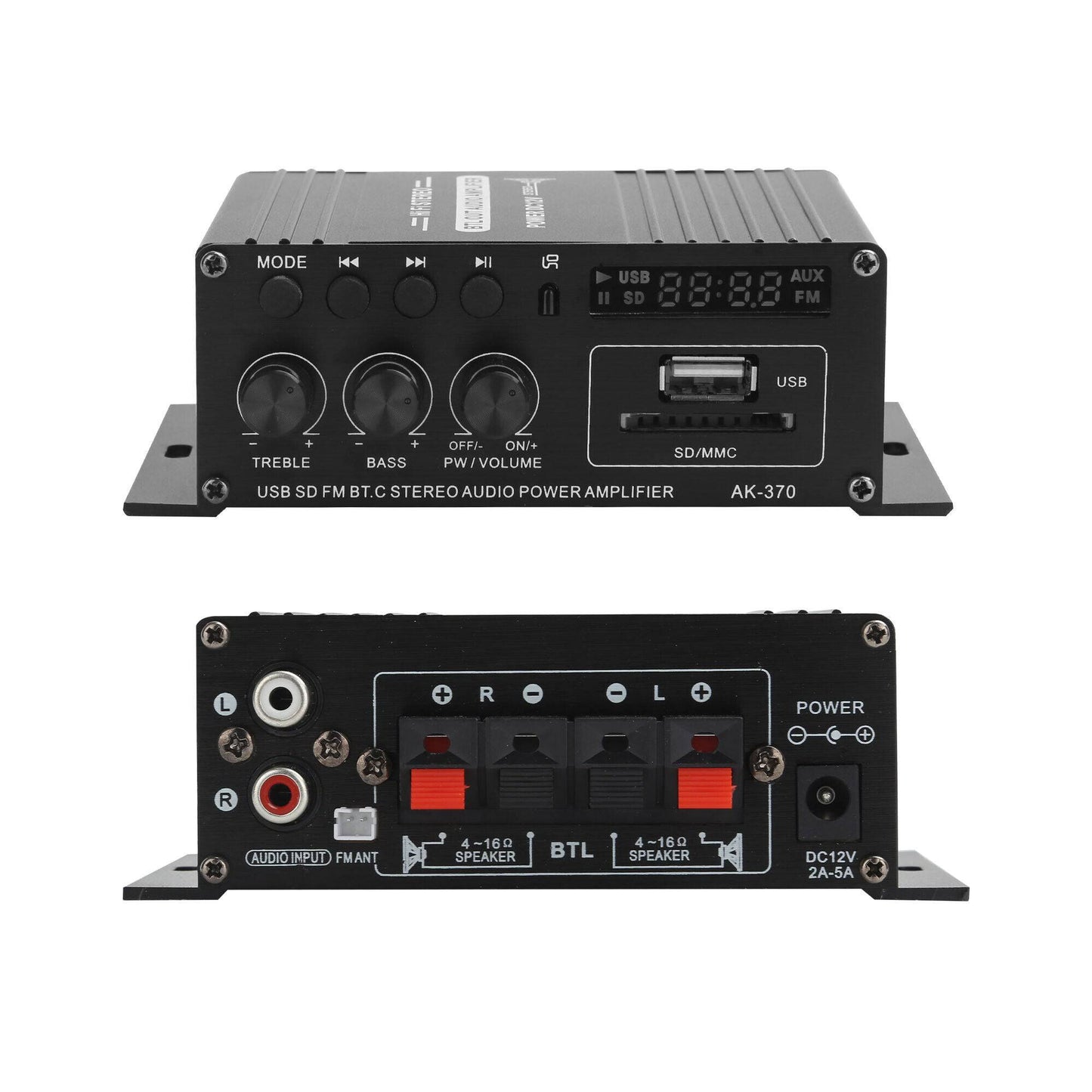 AK370 400W Stereo Amplifier AK370 400W DC 12V / AC 220V