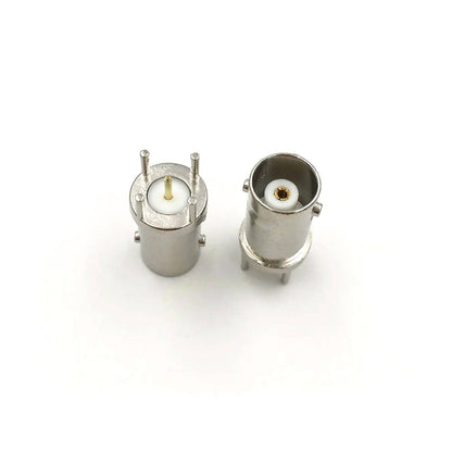 Female BNC Jack Connector Zinc Alloy Receptacle PCB Mount