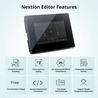 Nextion NX8048P070-011R-Y – 7.0‘’ Intelligent Series USART HMI Resistive Touch Display with Enclosure - RS4250 - REES52