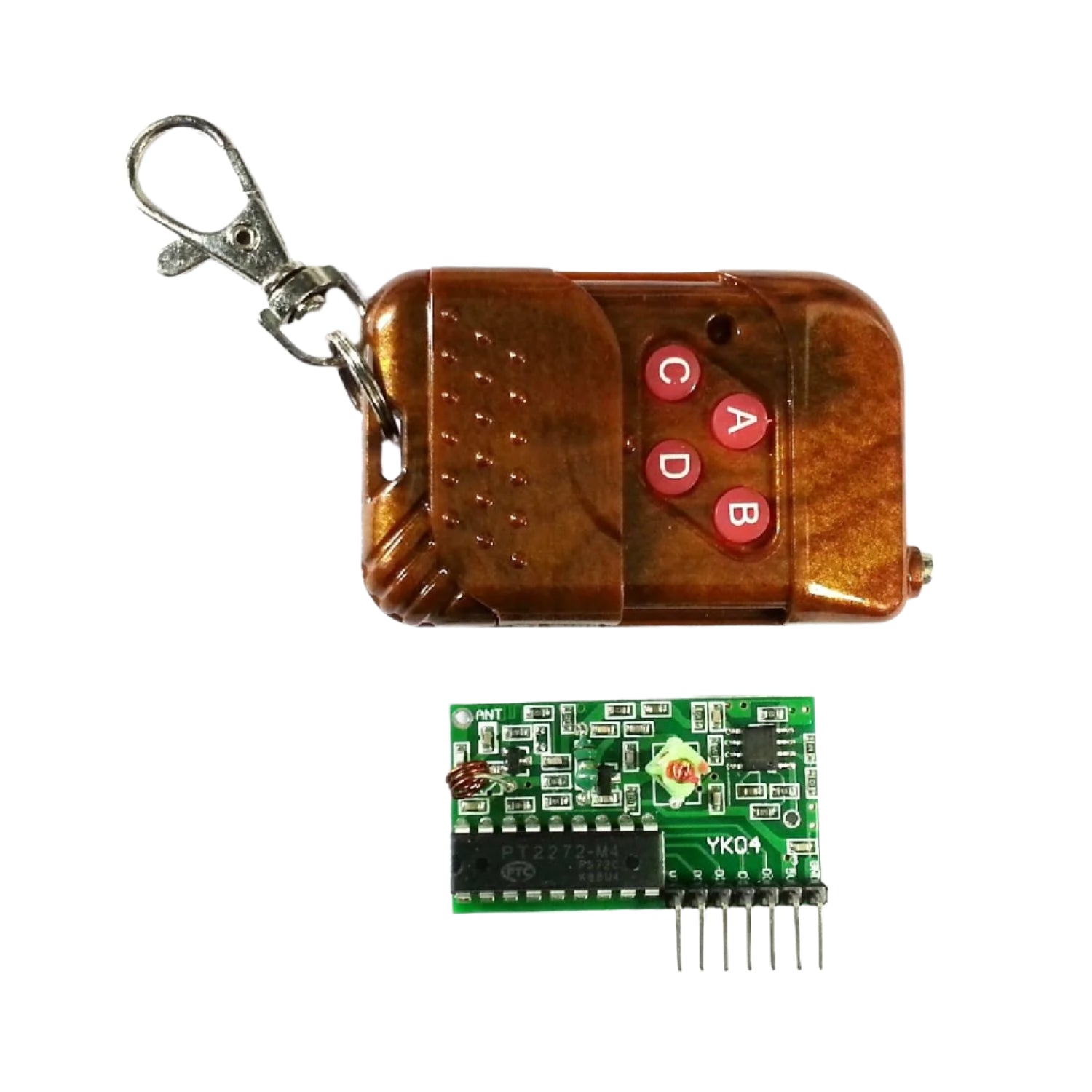 Four-Button Wireless RF Transmitter/Receiver
