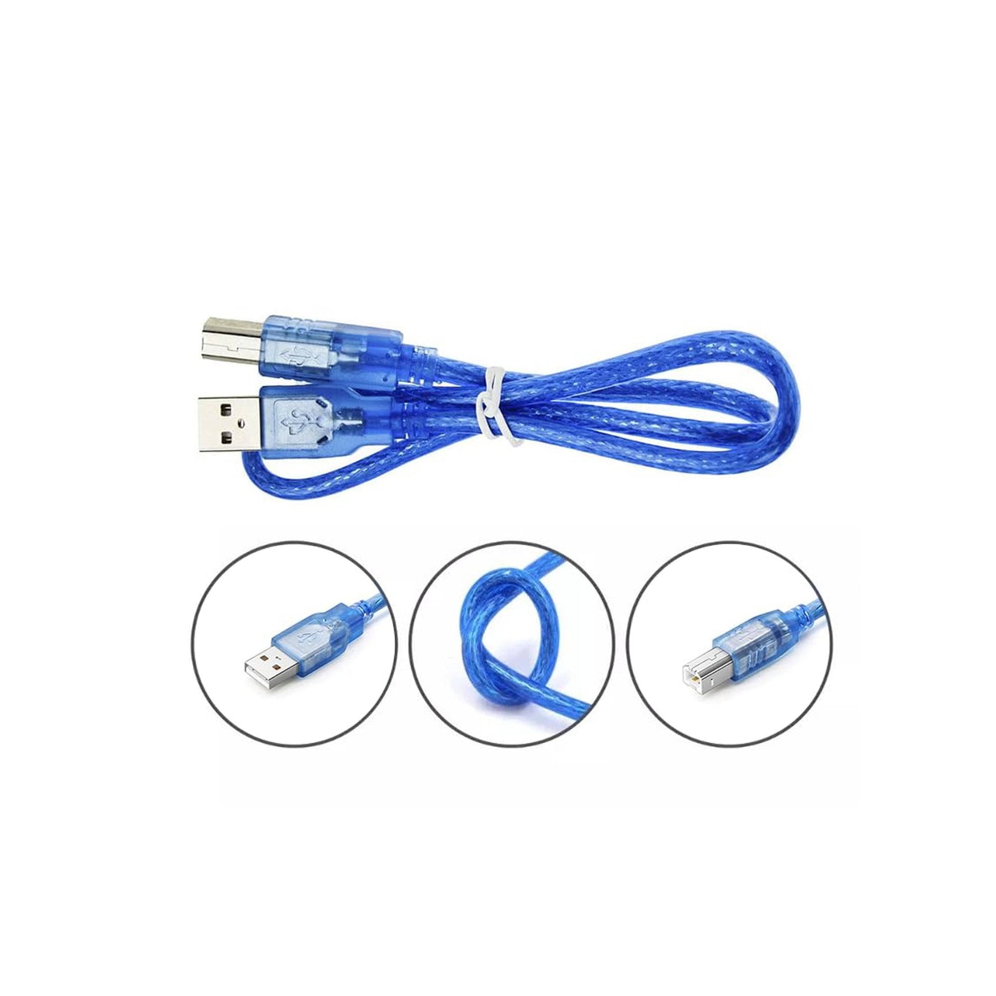USB Type A-B Cable for Arduino UNO/MEGA - 30cm