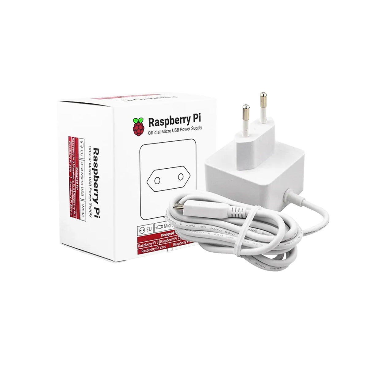Official Raspberry Pi Micro USB Power Supply for Raspberry Pi A, 3B, 3B ...
