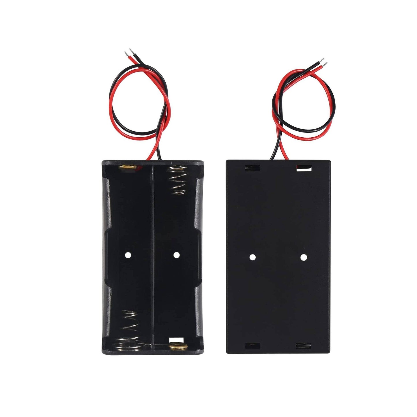 2x18650 Battery Holder Black Plastic Storage Box Case Holder