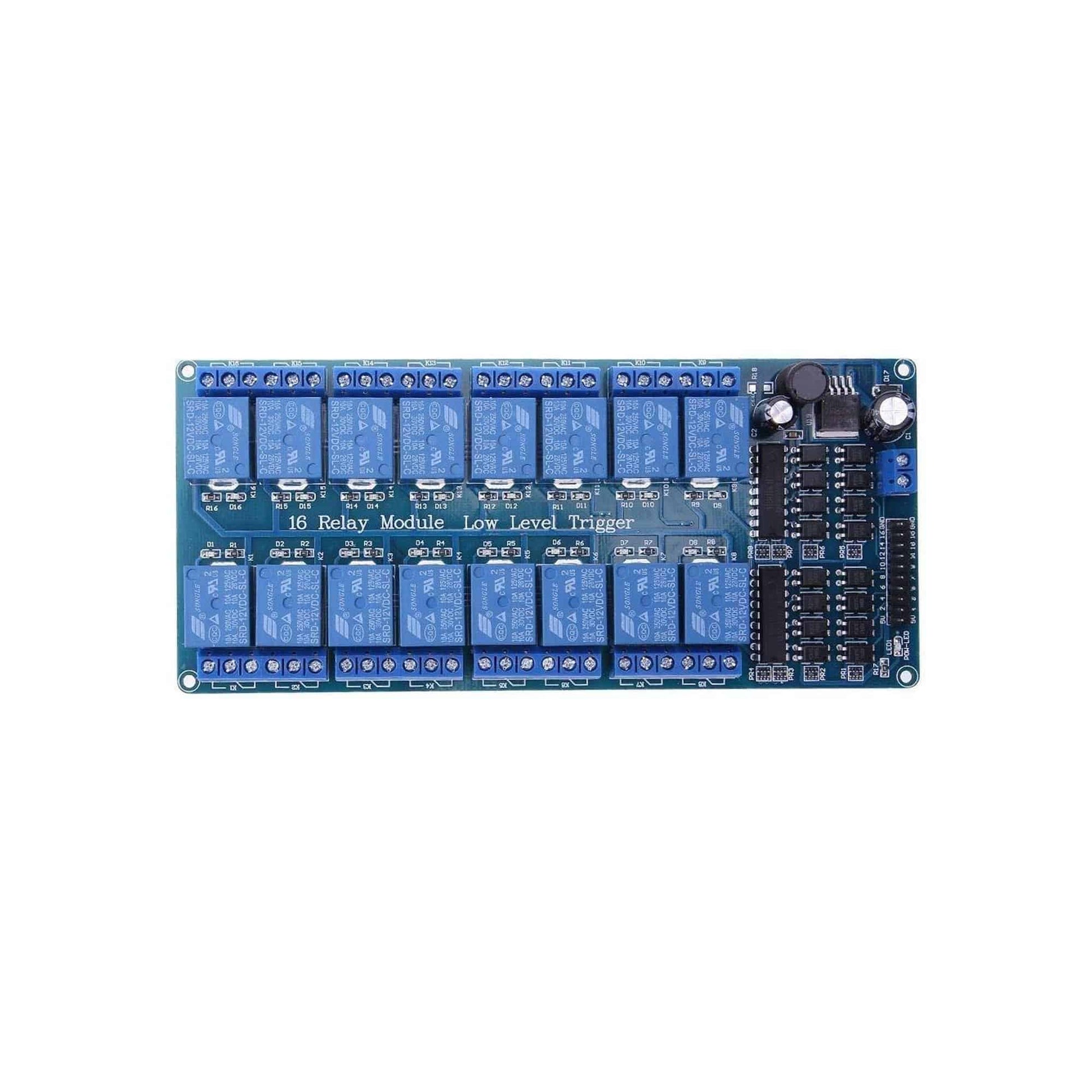 16-Channel Relay Module 12V 16 Channel Relay Module with Light Coupling ...