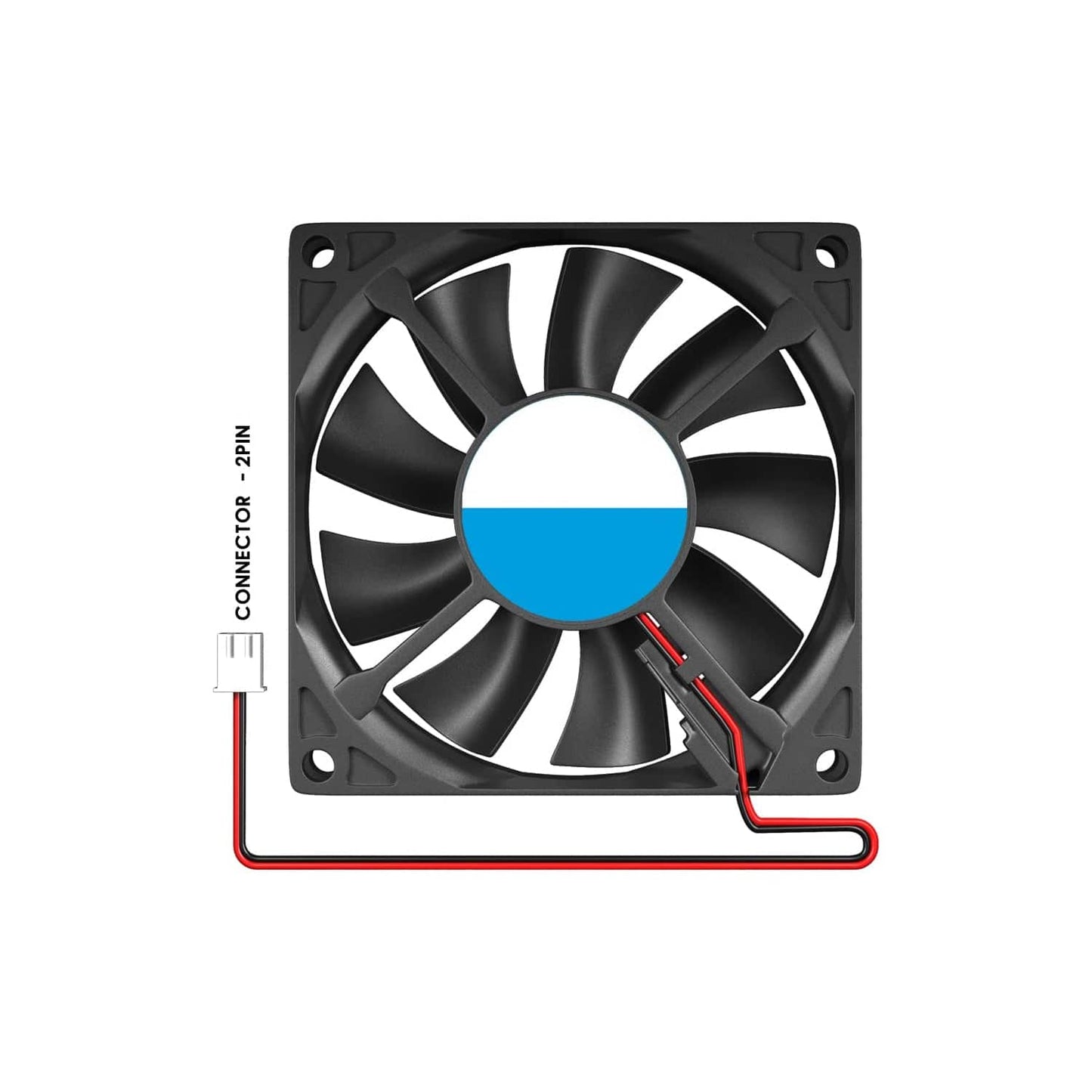 12V DC 8015 Cooling Fan - 80x80x15mm Size