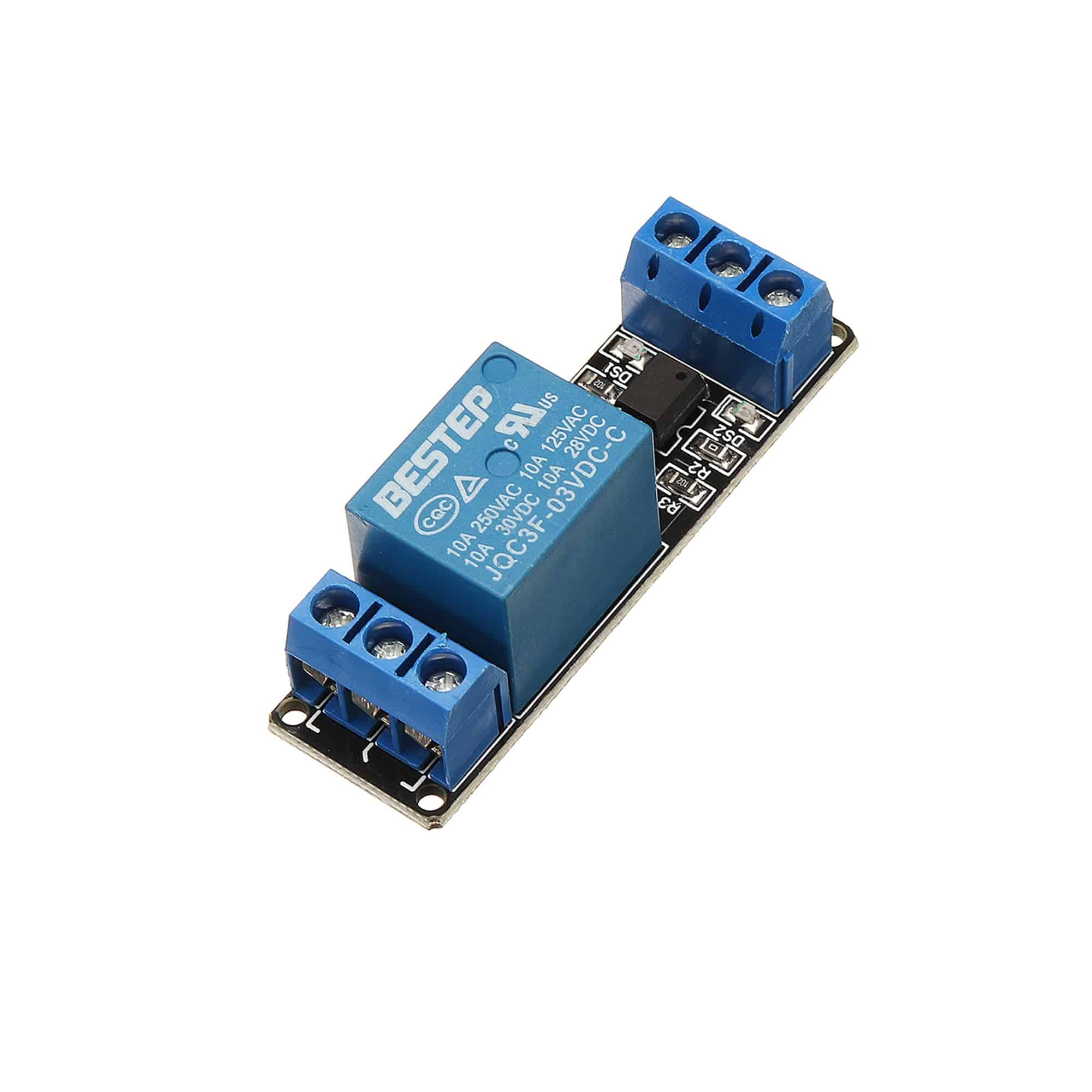 1 Channel 3.3V Relay Module with Low-Level Trigger, and Optocoupler ...