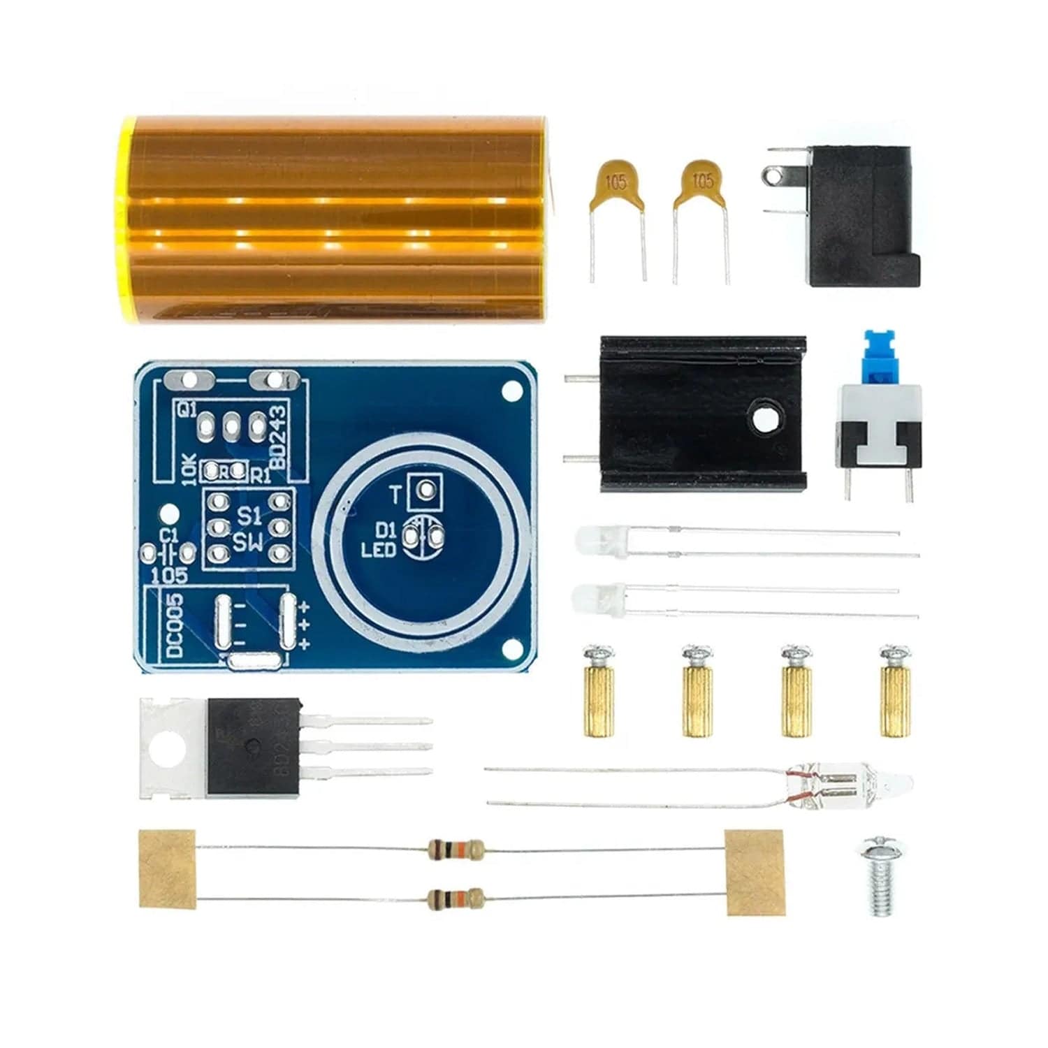 Mini Tesla Coil DIY Kit Mini DIY Tesla Coil Circuit Kit