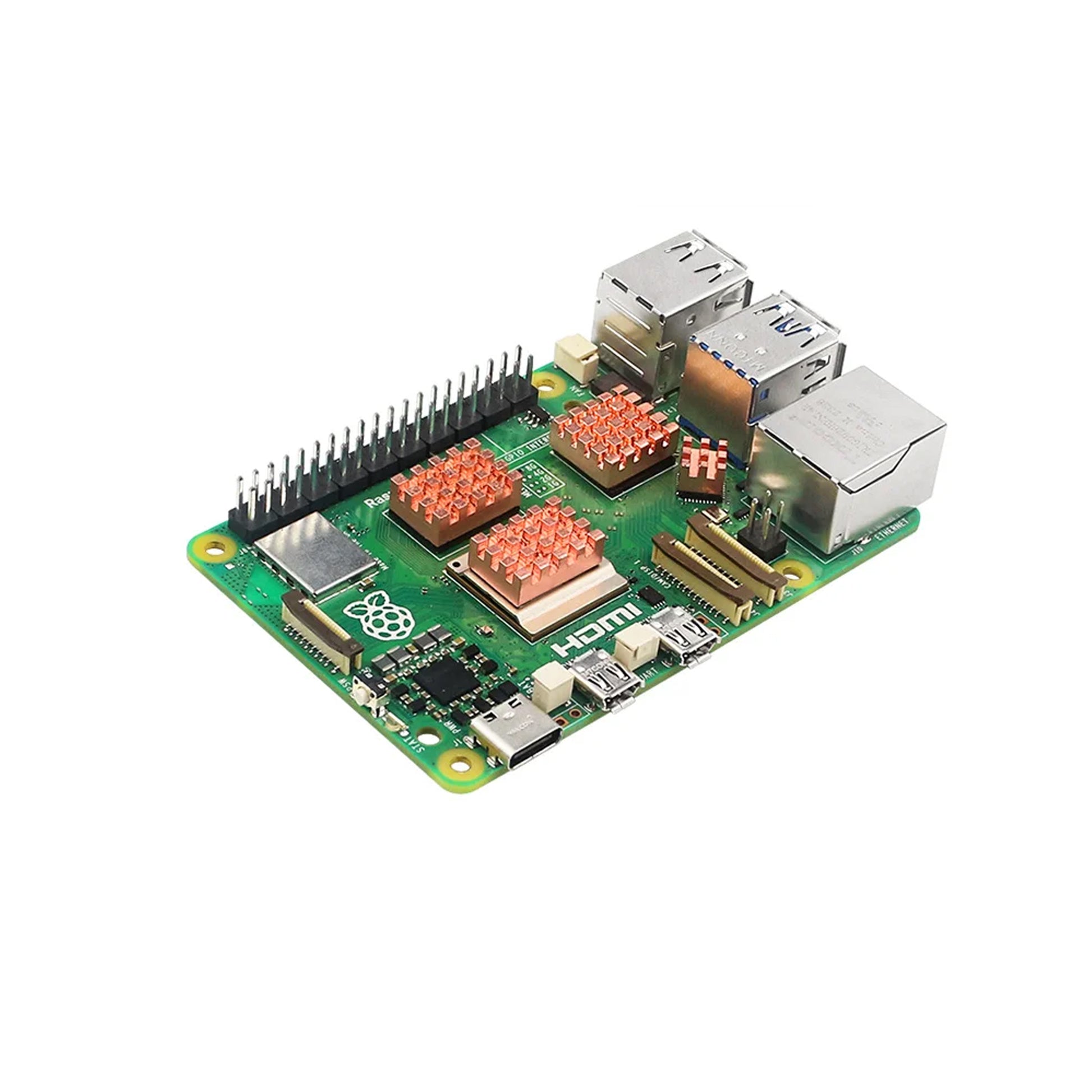 Raspberry Pi 5 Copper Heat Sink Passive Cooling Heatsinks with Self-Adhesive Radiator for Raspberry Pi 5 4GB, 8GB - RS5763 - REES52