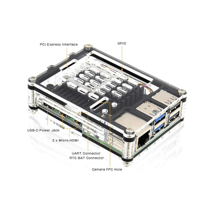 Raspberry Pi 5 9-Layer Case Acrylic Shell Raspberry Pi 5