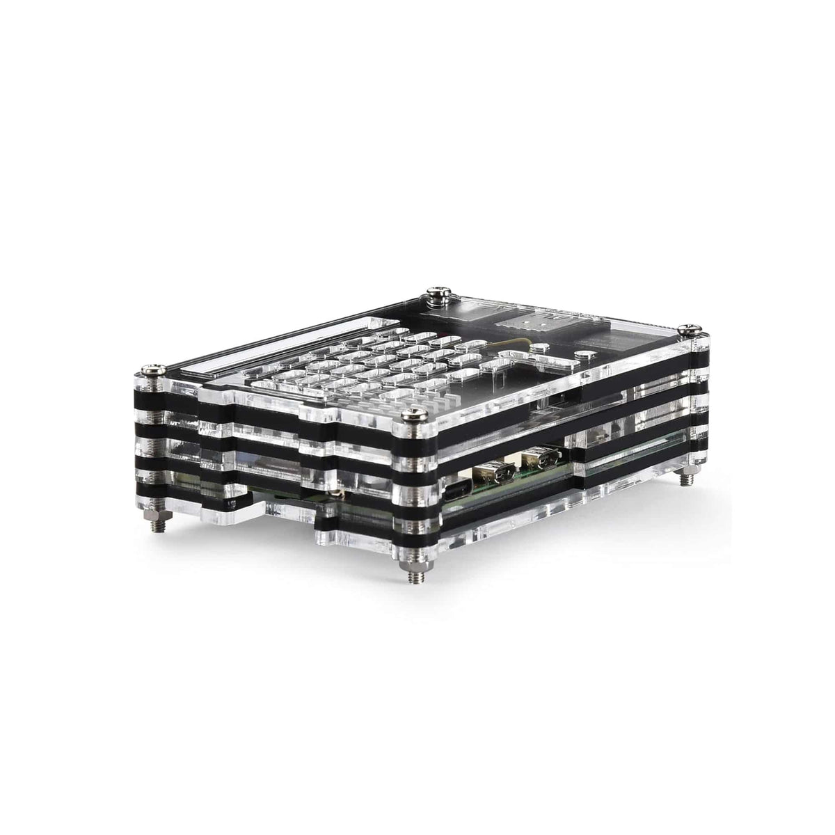 Open Case Raspberry Pi 5 Raspberry Pi 5 9-Layer Case for Raspberry Pi 5 and Active Cooler – REES52