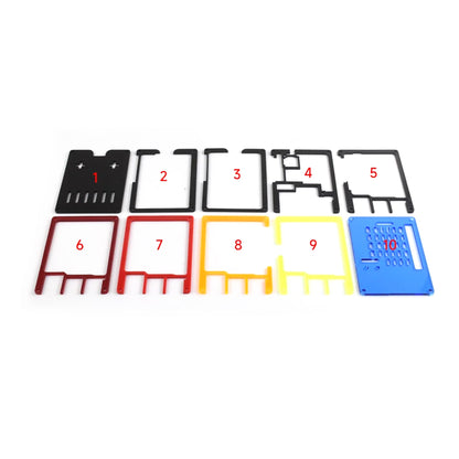 Raspberry Pi 5 Rainbow Case, Raspberry Pi 5 10-Layer Acrylic Case Colorful Translucent Acrylic Shell, Compatible with Active Cooler - RS5781 - REES52