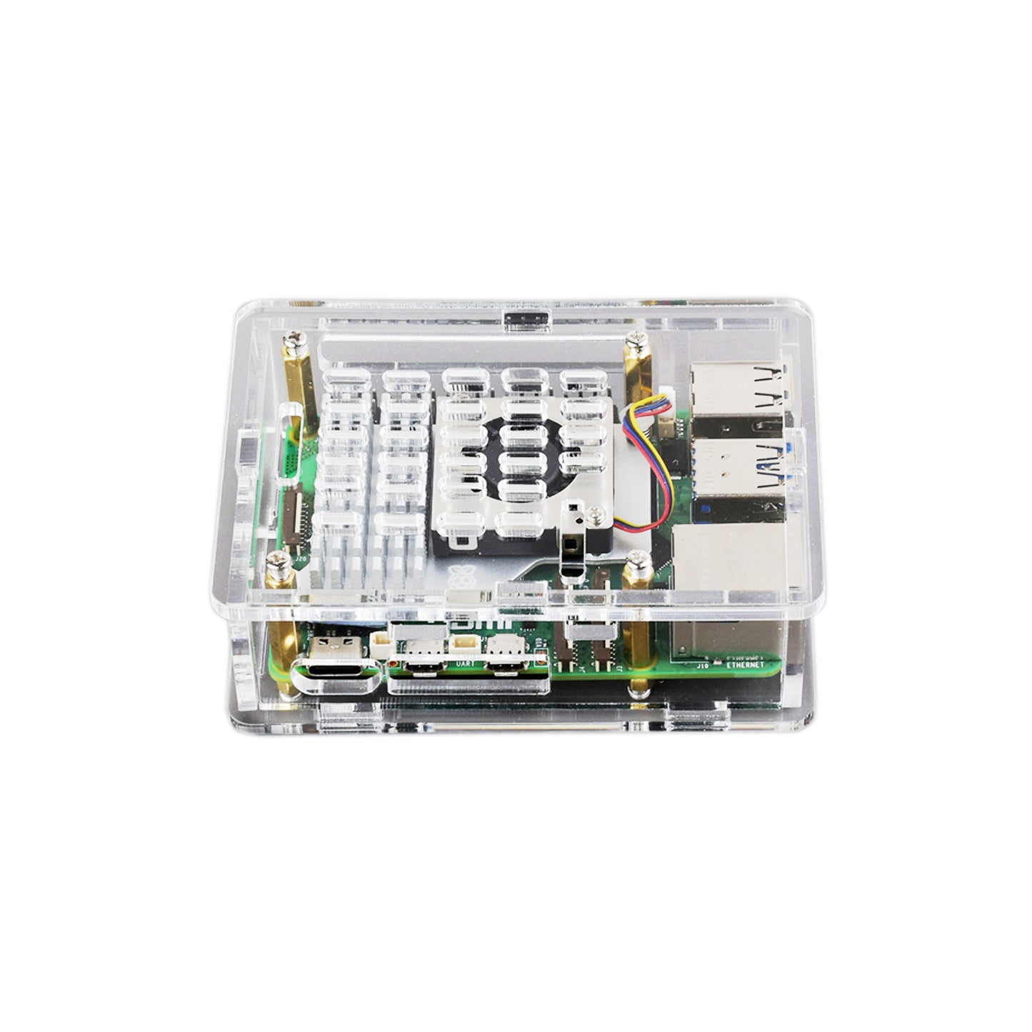 Raspberry Pi 5 Case Clear Acrylic Case for Raspberry Pi 5, Supports Installing Official Active Cooler - RS5785 - REES52