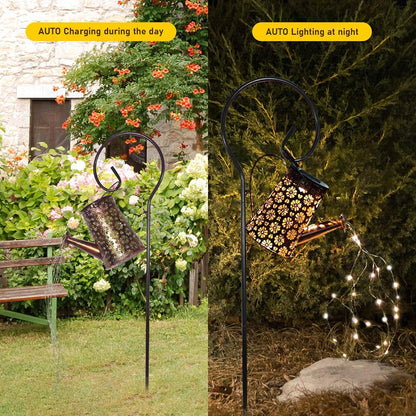 Watering Can Solar Lights LED Solar Lanterns Outdoor Metal Garden Decor Patio Decor LED Hanging Solar Lights Table Lamp For Patio, Yard, Walkway, Pathway - RS5850