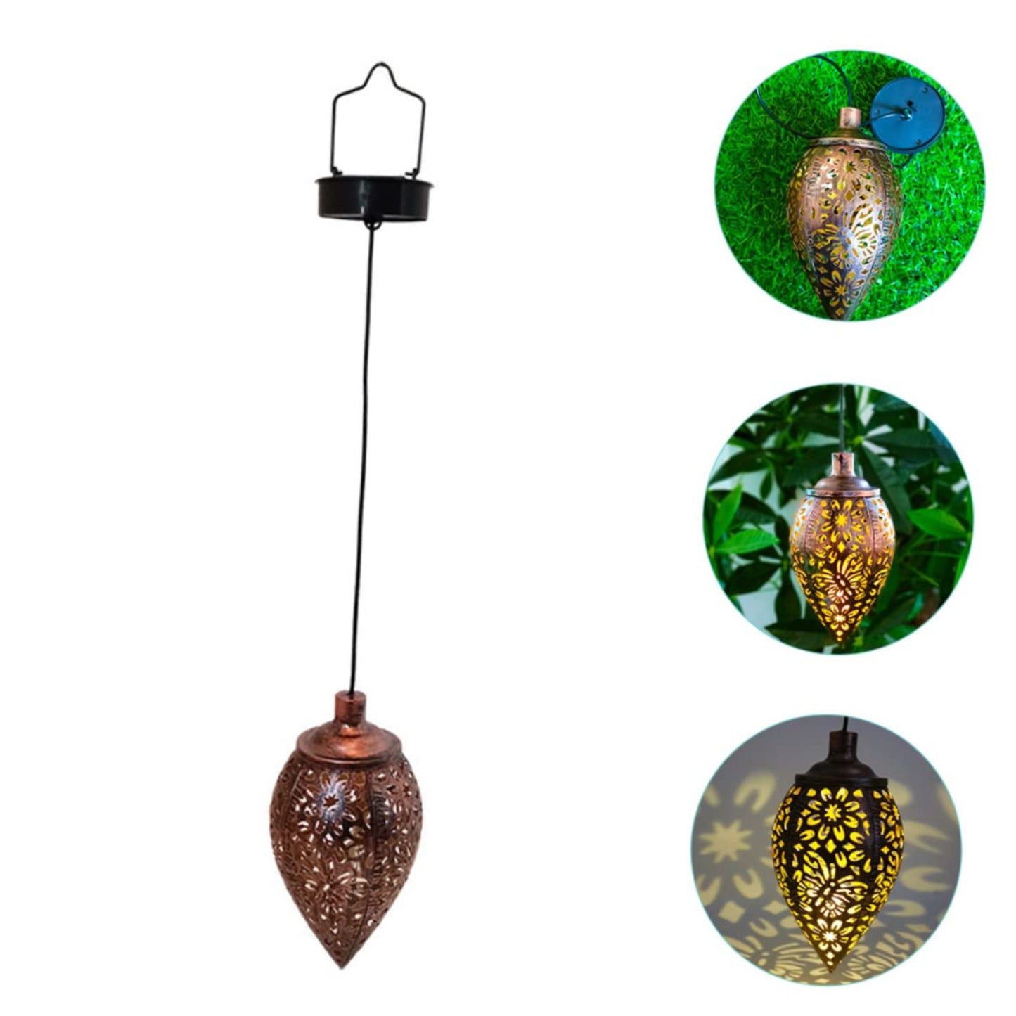 Butterfly Solar Lantern Light Hanging Solar Lantern Butterfly & Dragonfly Lantern Outdoor For Garden Decor Yard Decorations And Decorative Patio Pack Of 1 - RS5851