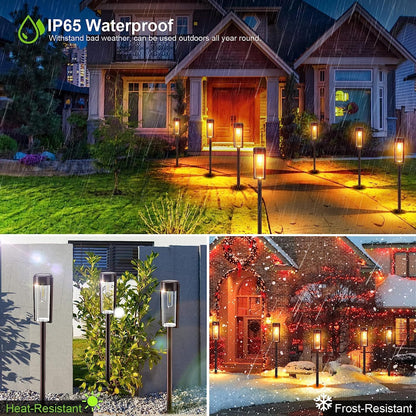 Pathway Solar LED Lights Outdoor Solar Pathway Lights, Upgraded Solar Outdoor Lights, IP65 Waterproof Auto On/Off Solar Garden Lights Solar Powered Landscape Path Lights For Yard Lawn Patio Walkway Driveway, Pack Of 1 - RS5856