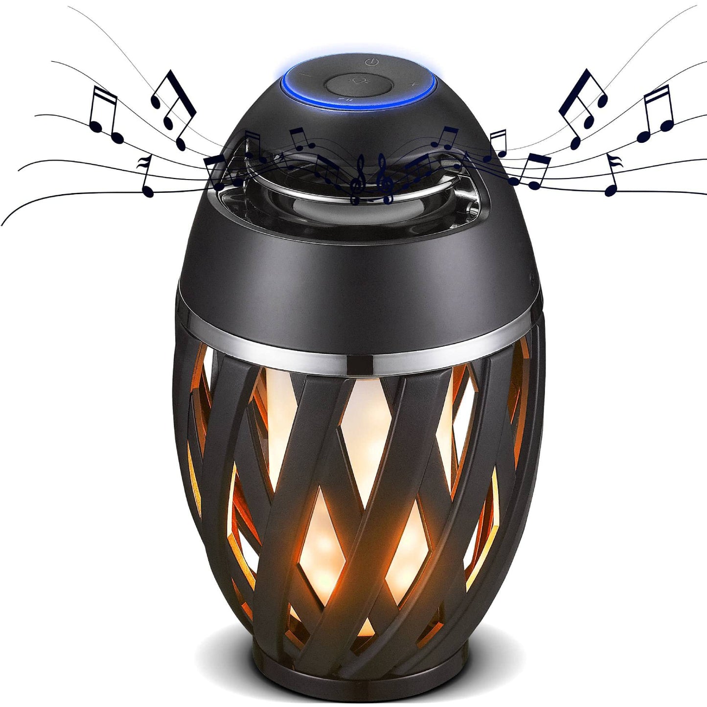 Tiki Torch With Bluetooth Speaker Flickering Flame Bluetooth Speaker Tiki Torch Speaker, Bluetooth Speaker With Magnetic Base And Wall Mount Kit - RS5860