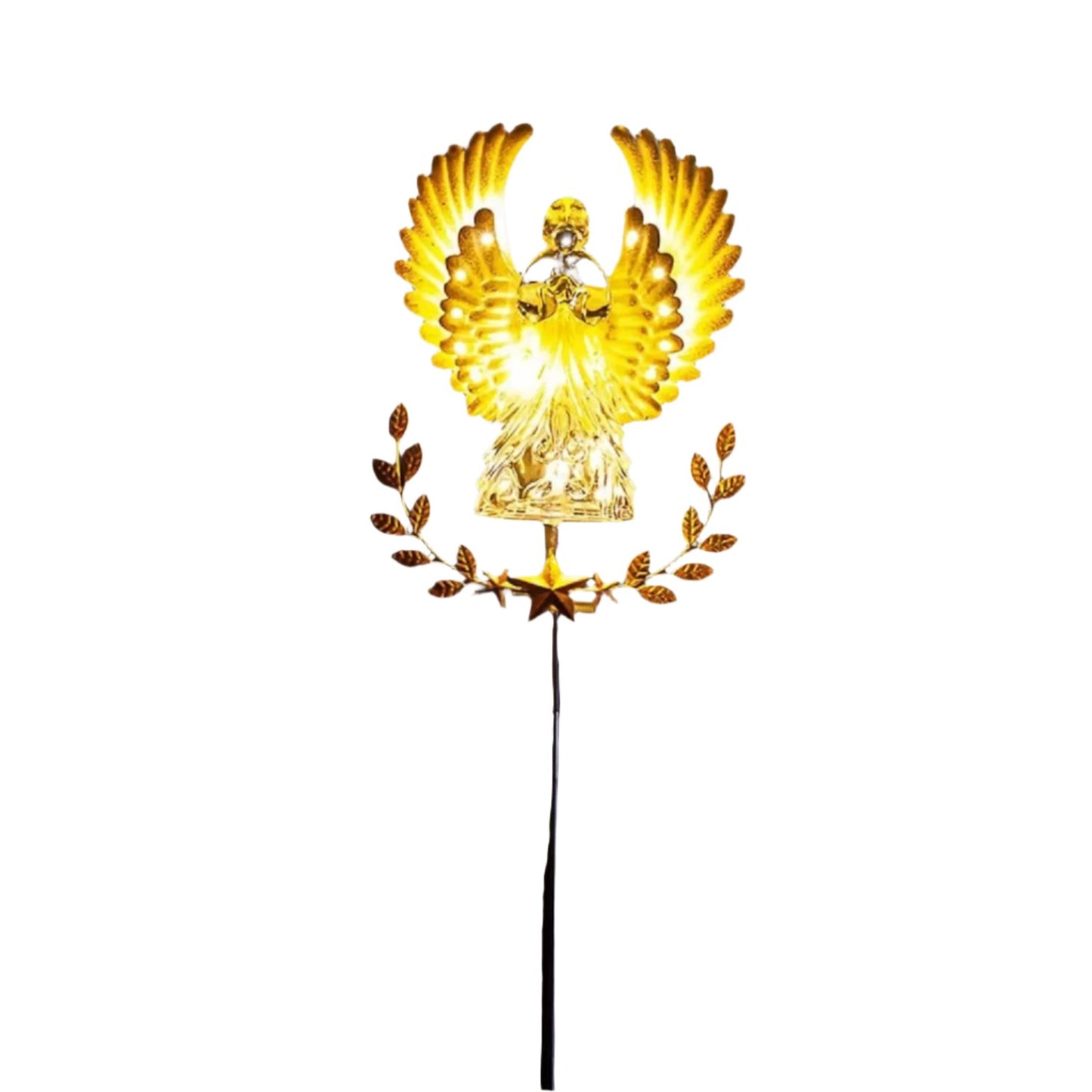 Angel Stake Solar Light Angel Remembrance Stake Light Solar-Powered Metal Angel Stake Light For Decoration Metal Angel Outdoor Light Christmas, Cemetery, Walkway, Courtyard - RS5863