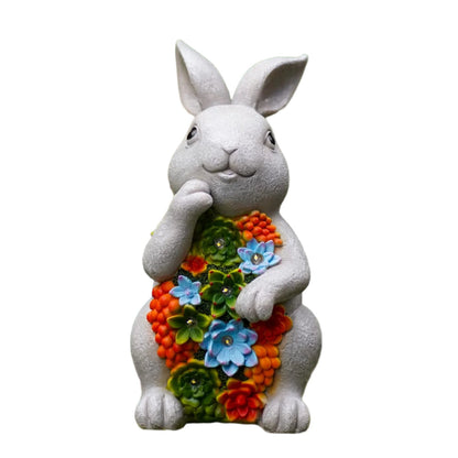 Rabbit Statue Solar Light Rabbit Statue Solar Walkway Light Garden Decoration Solar Lights Yard Solar Light Waterproof Solar LED Light - RS5867