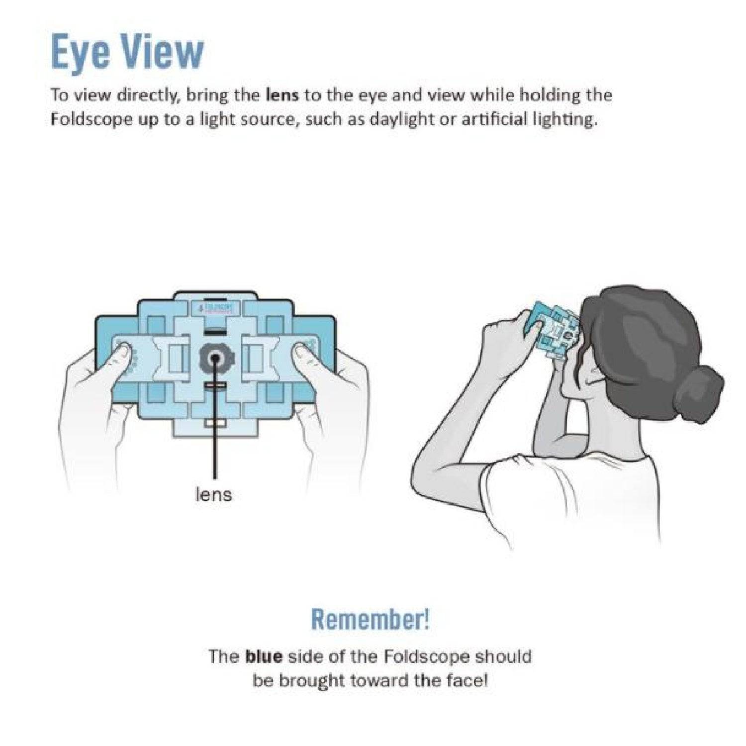 DIY Foldscope Basic Kit, Portable Paper Microscope