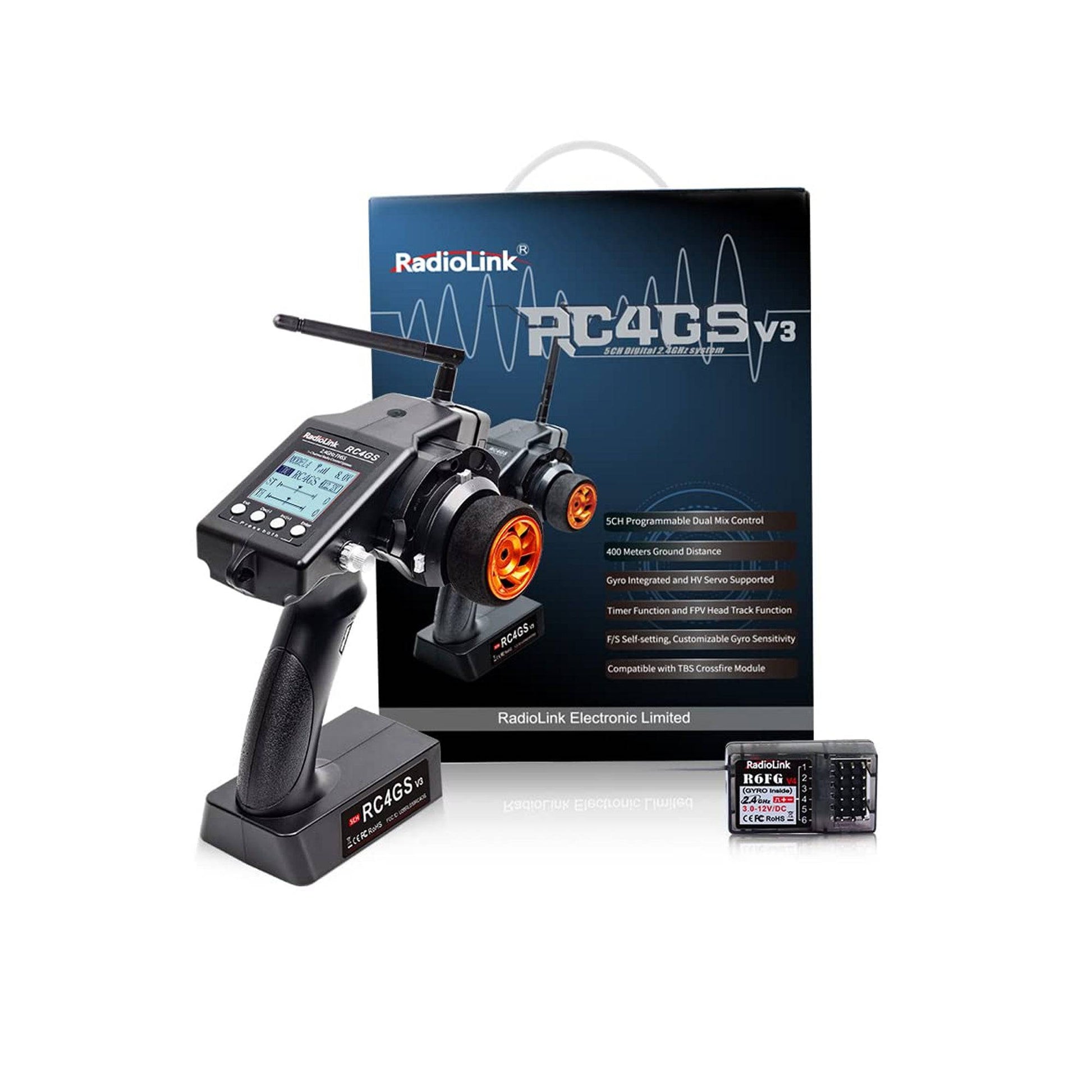 Radiolink RC4GS V3 RC Transmitter and R6FG Gyro Receiver