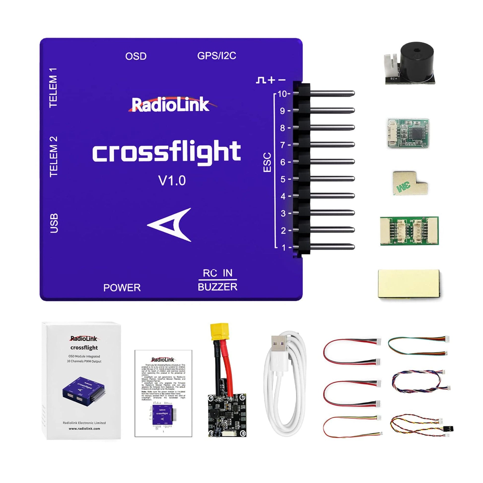 Radiolink CrossFlight Flight Controller, 10 PWM,HC32F4A0PITB Processor ...