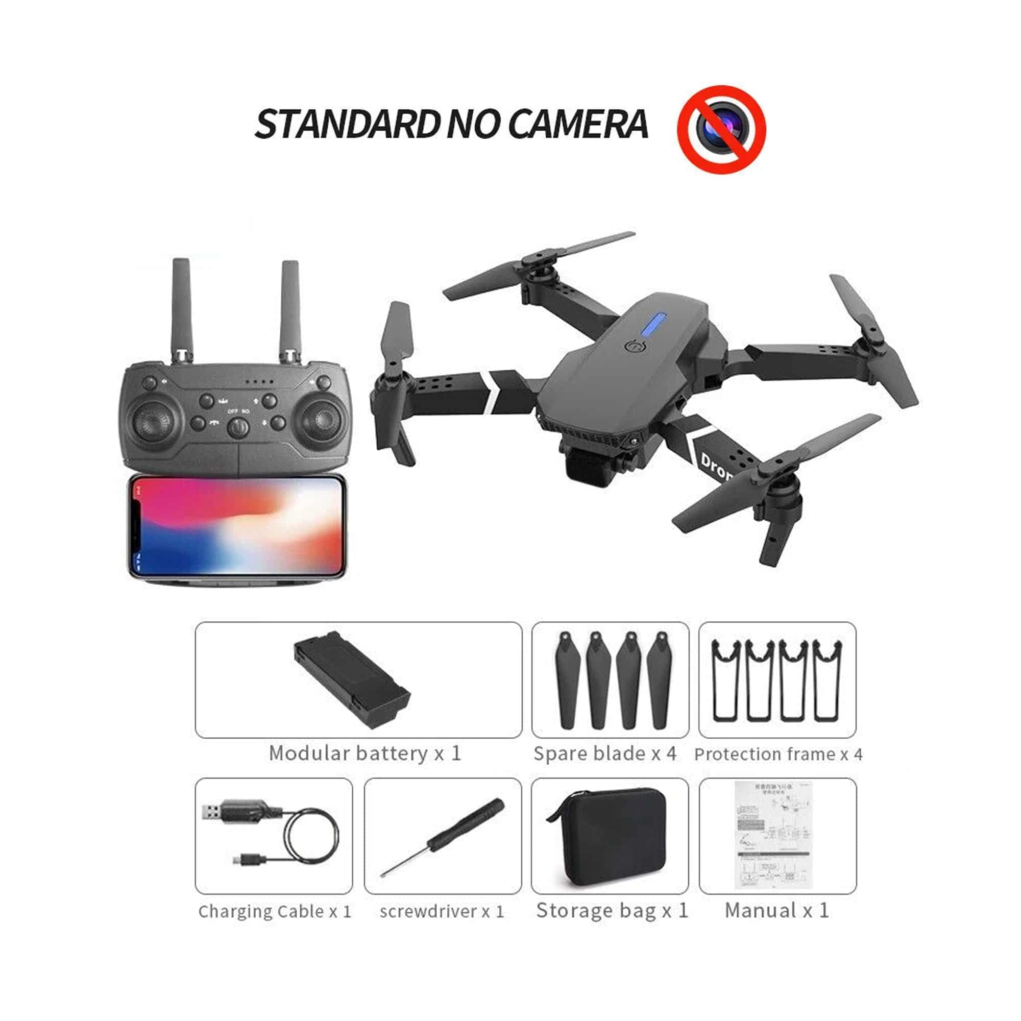 E88 PRO RC Drone Without Camera Foldable