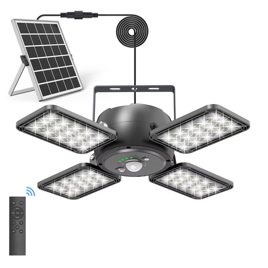 Solar Pendant Light Solar Motion Sensor Light Outdoor Solar Pendant 1200LM 144LED With Upgrade 5 Lighting Modes & Remote Control 4-Leaf 120°Adjustable Solar Lights For Home Yard Garage - RS6159Solar Pendant Light Solar Motion Sensor Light Outdoor Solar Pendant 1200LM 144LED With Upgrade 5 Lighting Modes & Remote Control 4-Leaf 120°Adjustable Solar Lights For Home Yard Garage - RS6159-picture-12