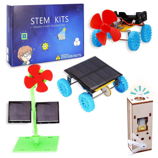 DIY 4-in-1 Solar STEM Kit Projects for Kids Ages 8-12 Years