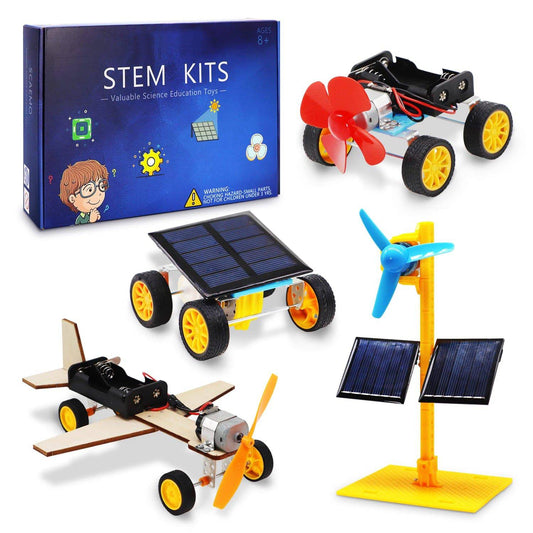 DIY 4-in-1 STEM Kit, DIY Solar Science Experiment Model Kit