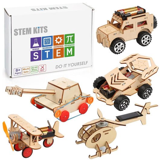 DIY Wooden 5-in-1 STEM Kit for Kids 8-12 Years
