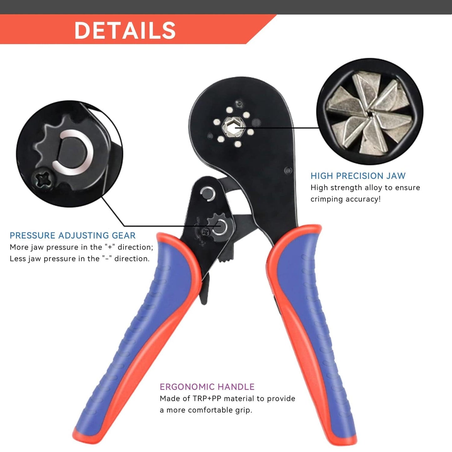 Hexagonal Ferrule Connector Crimping Tool AWG 30-5 (16-6S)