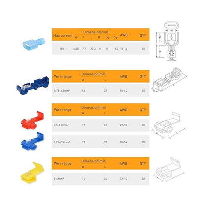 T-Tap Electrical Connectors Assortment