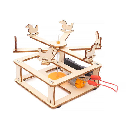 DIY Merry-Go-Round STEM Kit Wooden Merry-Go-Round Toy DIY