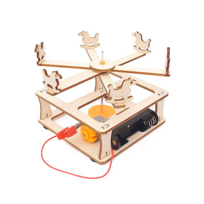 DIY Merry-Go-Round STEM Kit Wooden Merry-Go-Round Toy DIY