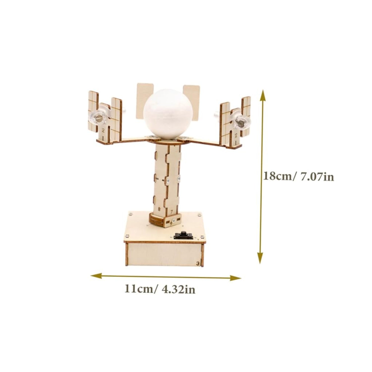 DIY Wooden Electric Satellite Kit Educational Geostationary Satellite Kit Hands-On Learning Satellite Toy Fun And Interactive STEM Activity For Primary Students - RS6365