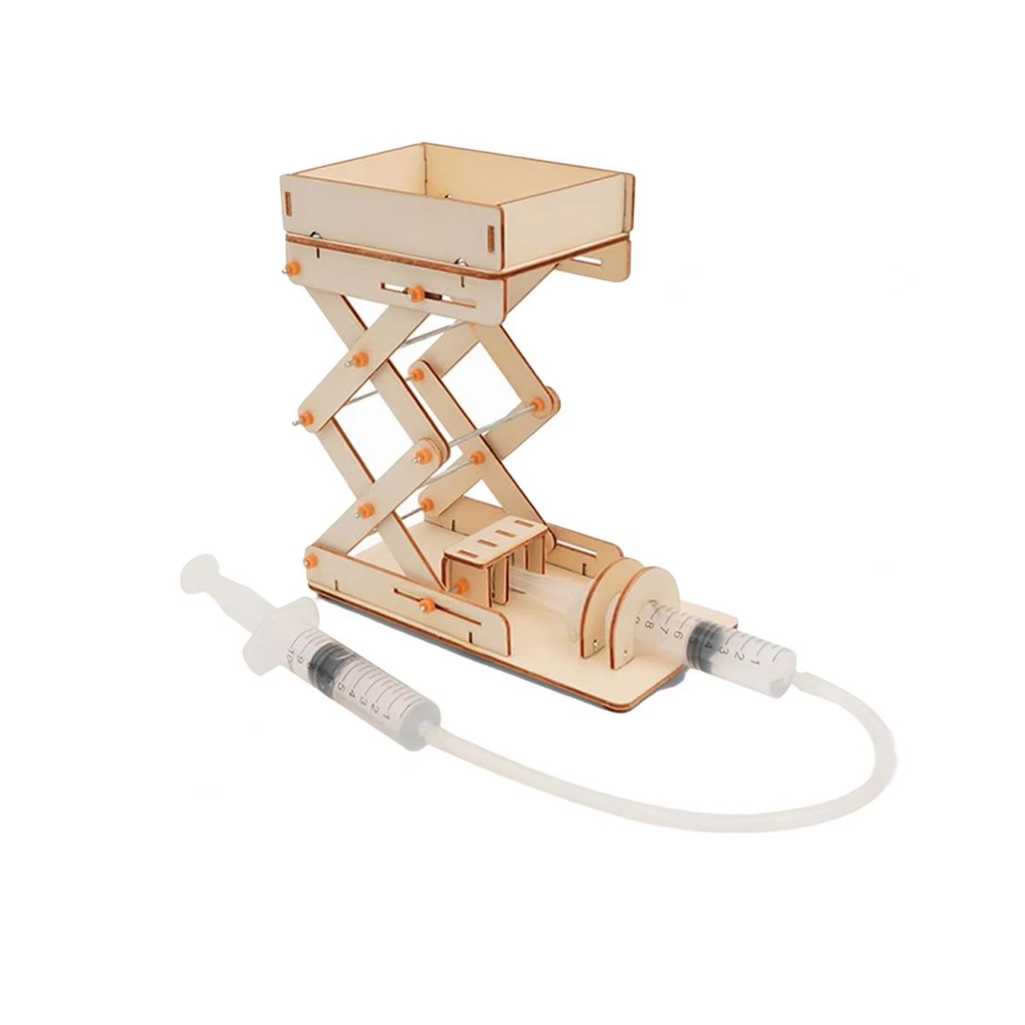 Hydraulic Lifting Platform STEM Kit Hydraulic Lift STEM Toy Wooden DIY Hydraulic Platform Build Your Own Hydraulic Lift: A Fun and Educational DIY Project - RS6369