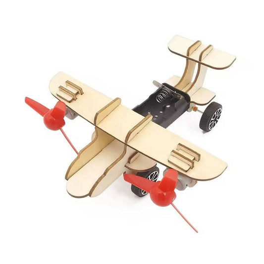 DIY Aircraft STEM Kit Twin-Engine Toy Taxiing Aircraft