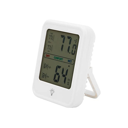 MC42 Indoor Thermometer Hygrometer MC42 Digital Temperature And Humidity Meter Accurate Indoor Temperature And Humidity Monitor Are Industrial Large Screen Multifunctional Thermo Hygrometer For Home - White - RS6521