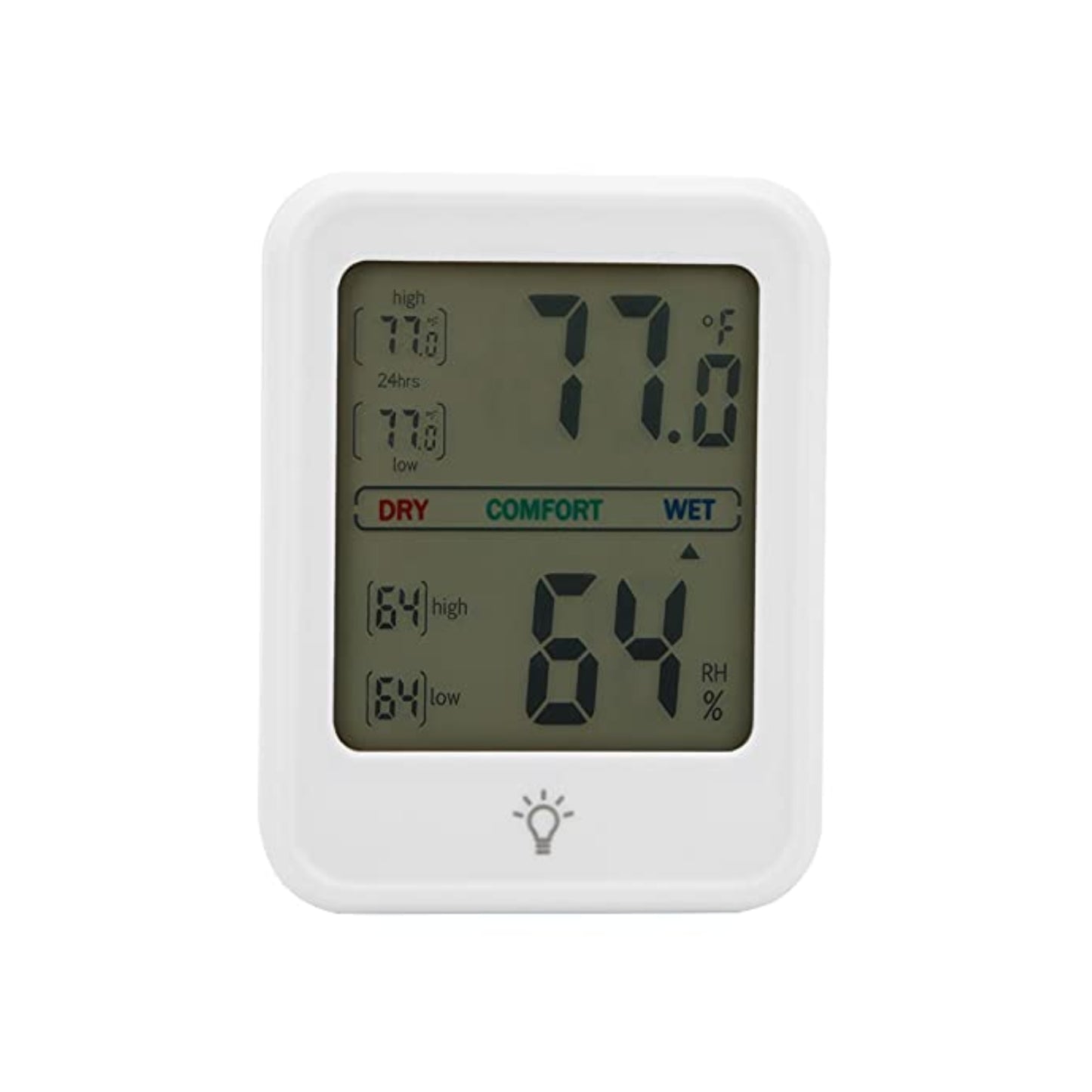 MC42 Indoor Thermometer Hygrometer MC42 Digital Temperature And Humidity Meter Accurate Indoor Temperature And Humidity Monitor Are Industrial Large Screen Multifunctional Thermo Hygrometer For Home - White - RS6521