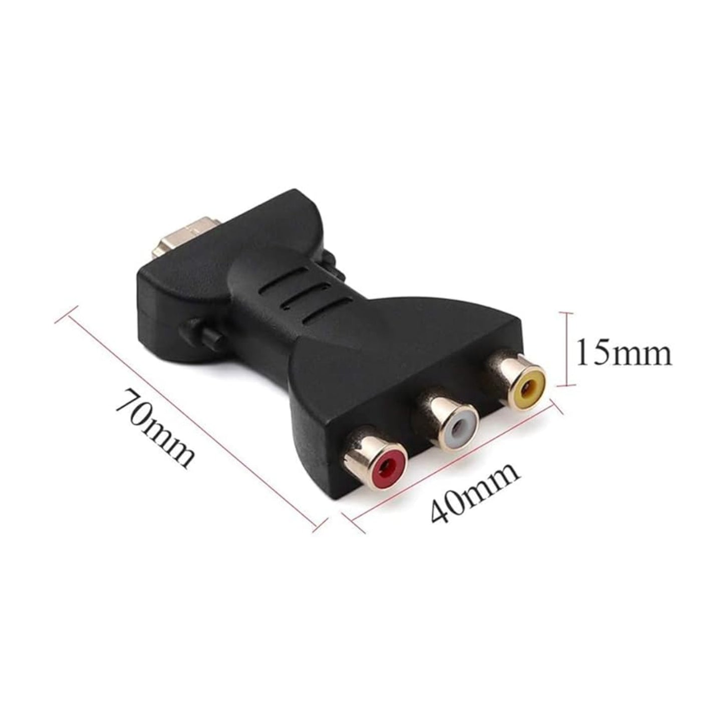 HDMI To 3RCA Converter Digital HDMI Male To Analog 3 RCA Female Converter Adaptor For Optimal Signal Transfer With Portable Beautiful Design - RS6644