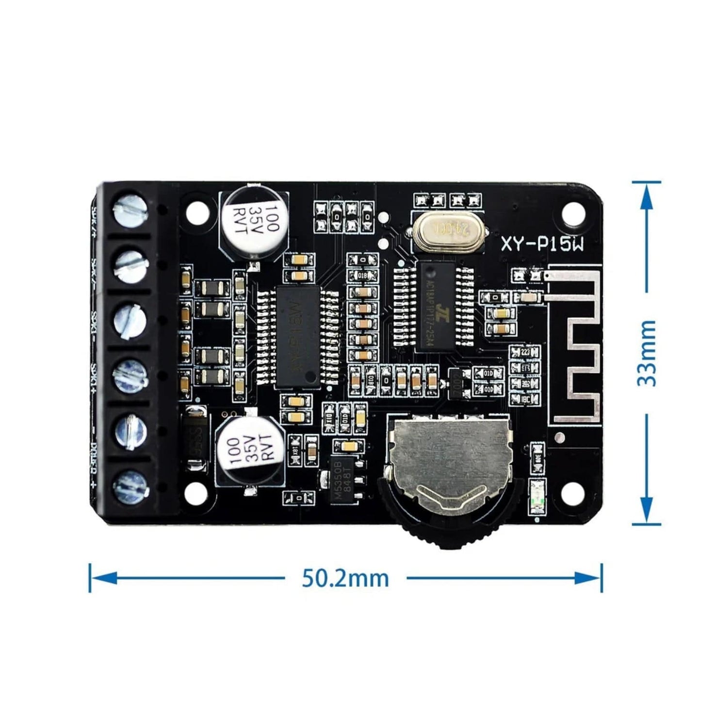 XY-P15W Stereo Bluetooth Amplifier Board 10W/15W/20W 12V/24V