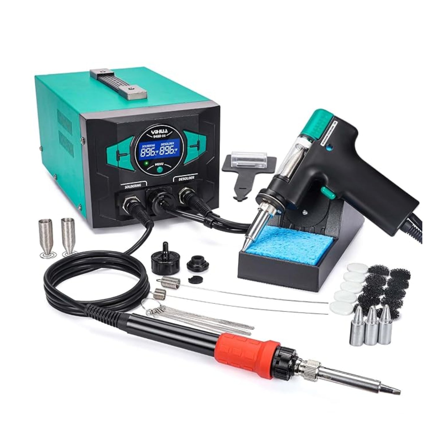 YIHUA 948-III 3-in-1 Desoldering Rework Station With Powerful 110W Soldering Station Soldering Iron Efficient Vacuum Pump and Precise Solder Suck Pen -RS6927