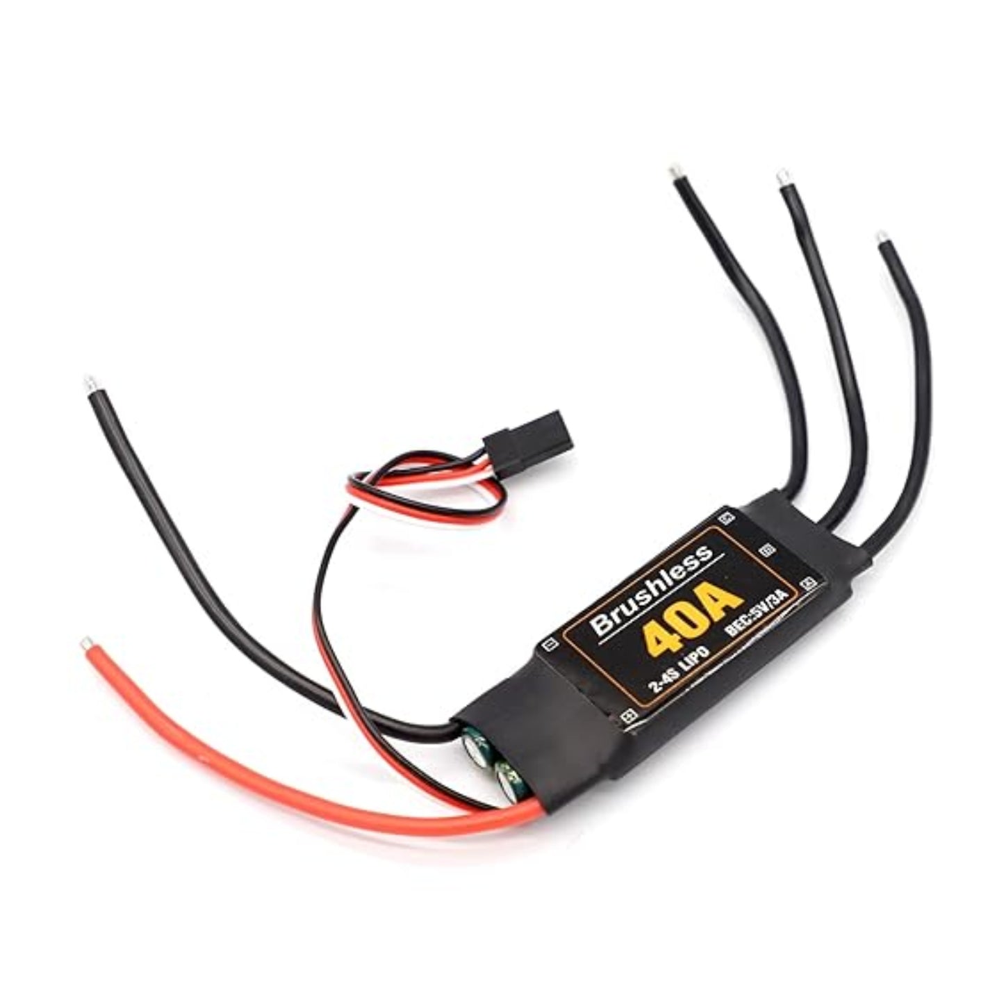 40A 2-6S Brushless ESC Electronic Speed Controller With High-Performance 40A ESC 2-6S LiPo Batteries and Powerful 40A ESC Wide Voltage Compatibility  For RC FPV Quadcopter Aircraft Parts - RS6889