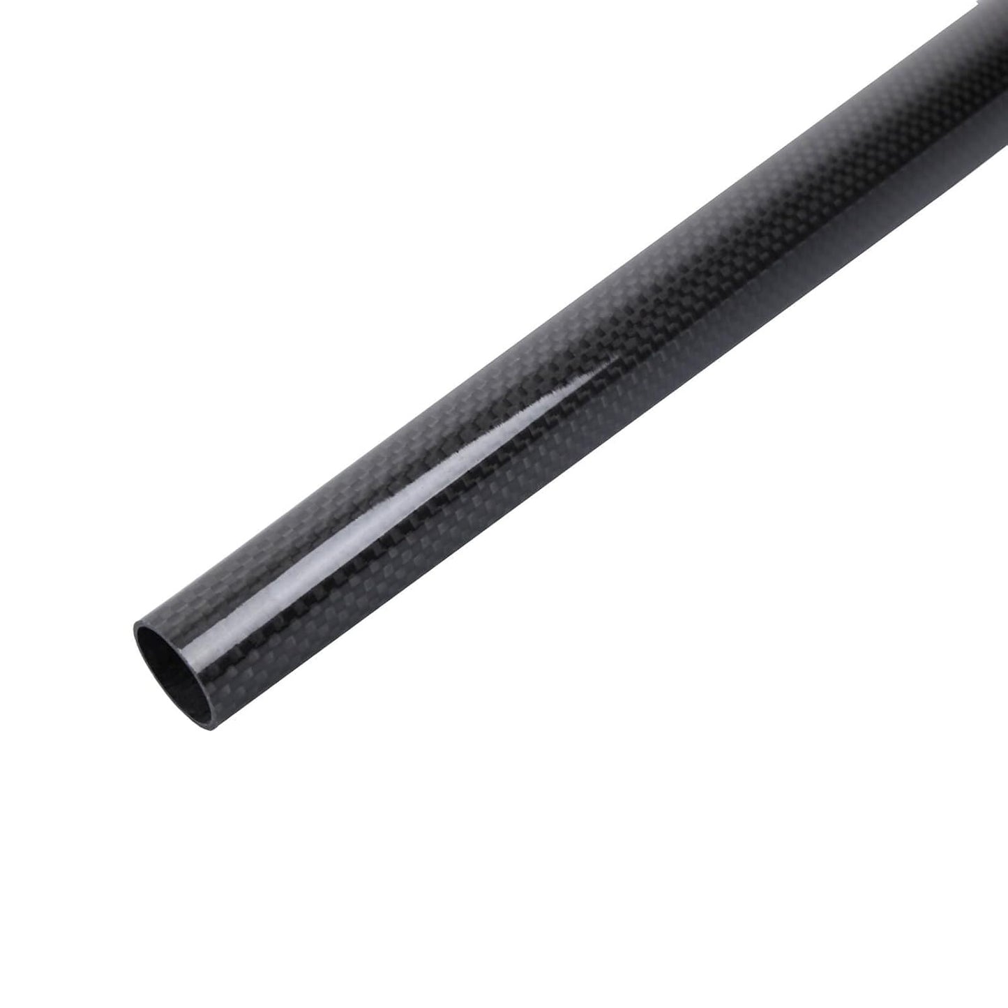 3K Carbon Fiber Tube Hollow Tube 3K Roll-Wrapped Carbon Fiber Tube With Light Weight High Strength - 30mm OD x 26mm ID x 500mm L - RS6909