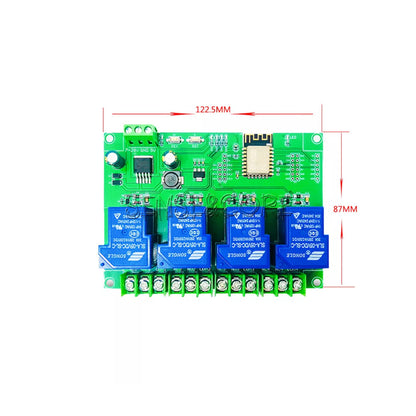 ESP8266 DC7-28/5V 30A WiFi Relay Module Wireless Remote Control 4-Channel Relay Module ESP-12F Development Board With High-Power WiFi Relay Module For Industrial Applications - RS6916